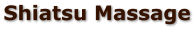 Shiatsu Massage
